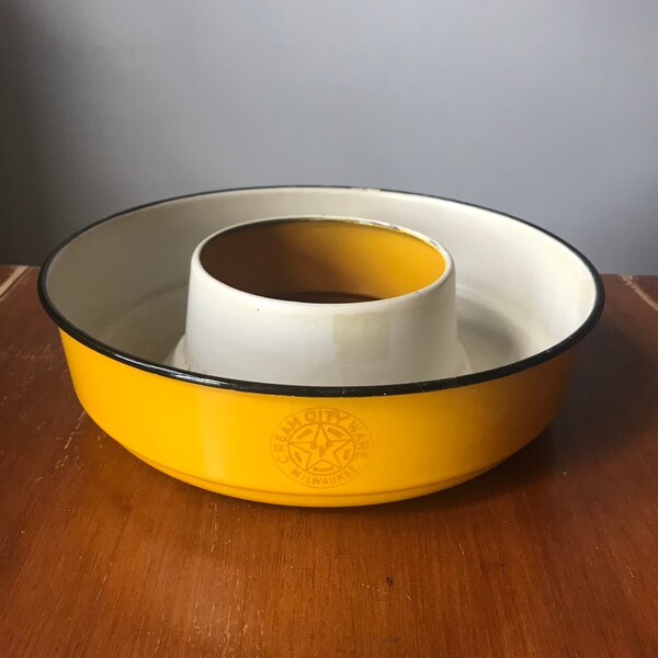 Yellow Enamel Pan Etsy