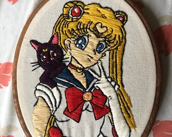 Anime Sailor Moon Luna Cat Painting Etsy Anime Sailor Moon Luna Cat Painting Etsy