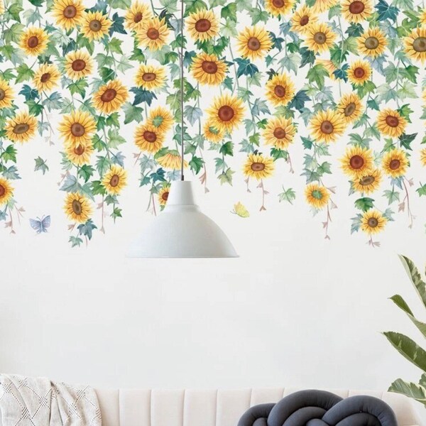 Sunflower Wall Mural Etsy