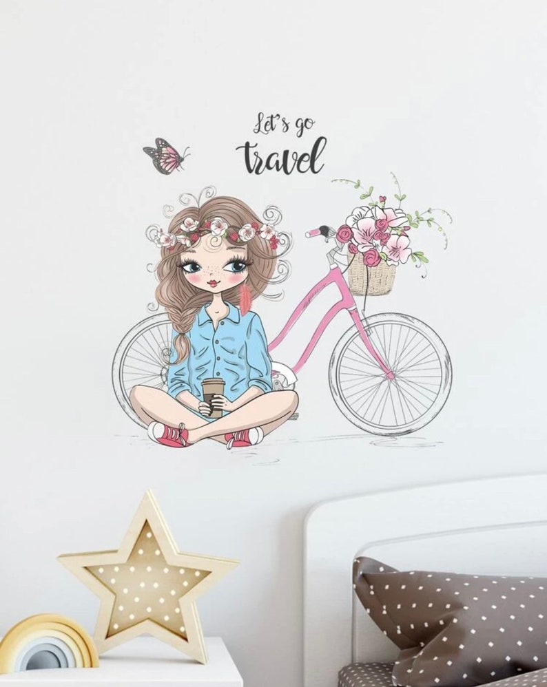 Bicycle Wall Art Stickers Decor Life is Beautiful Butterfly Coffee Bike Shop Bicycle Wall Art Stickers Decor Life is Beautiful Butterfly Coffee Bike Shop