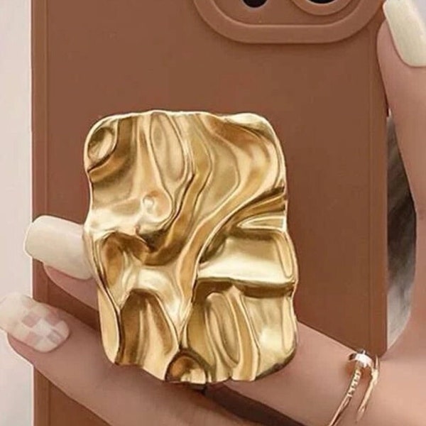 Geometic Gold Design Phone Grip Pop Socket