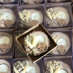 Personalized Wedding Candle Favors for Guests in Bulk • Christmas Wedding • Bridal Shower Favors • Party Favors • Winter Wedding Gift