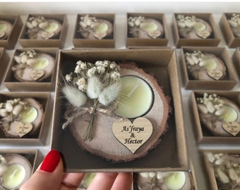 Personalized Candle Wedding Favor • Wedding Favors for Guests in Bulk • Wedding Gifts for Guests • Rustic Wedding Favors • Party Favors