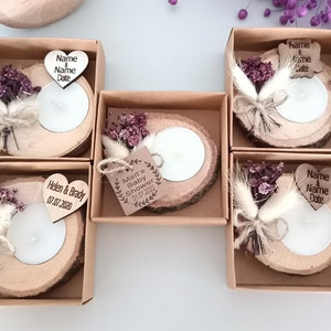 Personalized Wedding Candle Favors for Guests in Bulk • Christmas Wedding • Bridal Shower Favors • Party Favors • Winter Wedding Gift