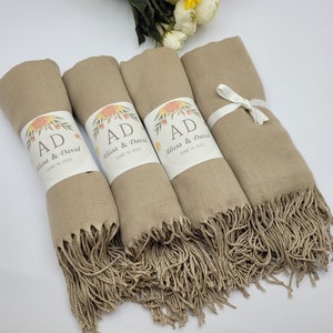 50 stuks pashmina-sjaals in verschillende kleuren, pashmina&#39;s in bulk, pashmina-sjaal, bruidsmeisjessjaal, trouwbedankjes voor gasten, vrijgezellenfeest gunst