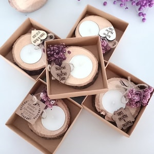 Bridesmaid gifts | Collectively Wedding Favors for Guests | Wedding Favors | Wedding Rustic Favors | Unmatched Goodness | Tealight Holders