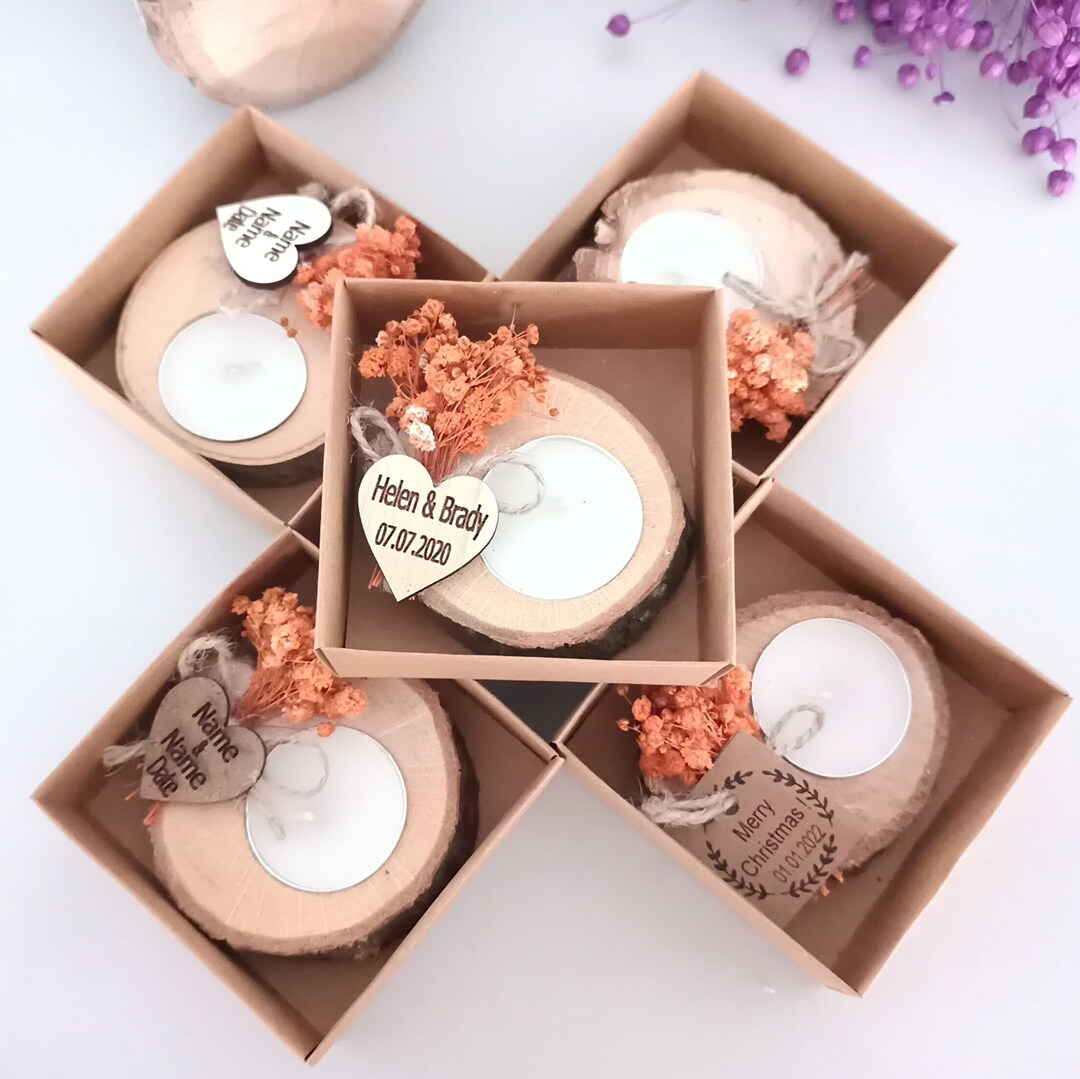 Personalized Wedding Candle Favors for Guests in Bulk • Christmas ...