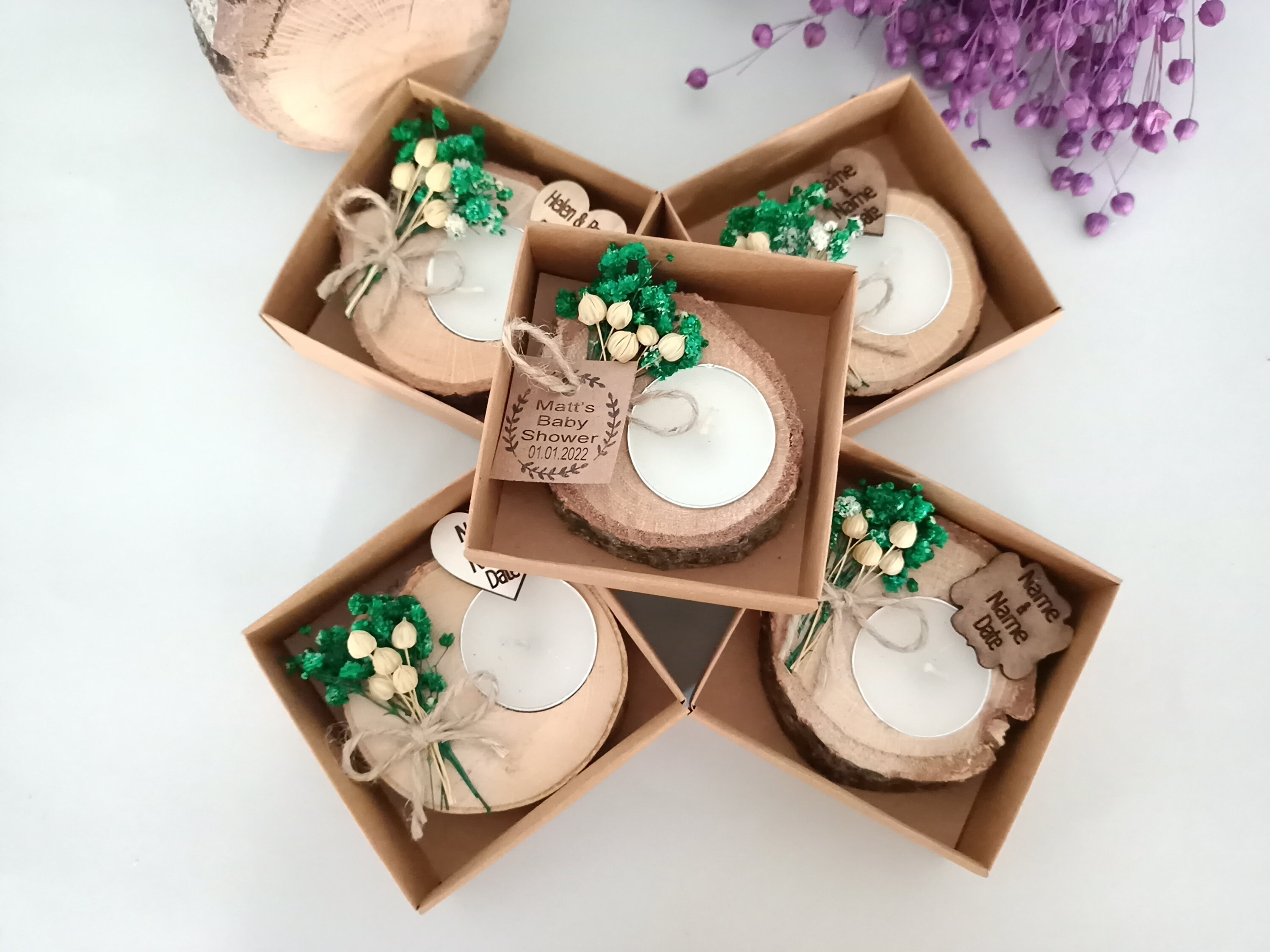 40 Pcs Personalized Wedding Candle Favors for Guests in Bulk ...