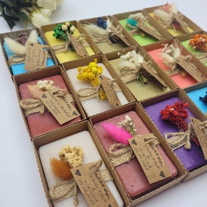 50 pezzi di saponette per matrimonio per gli ospiti all'ingrosso • Regali di sapone personalizzati • Saponiere fatte a mano • Saponiere per addio al nubilato • Mini saponette