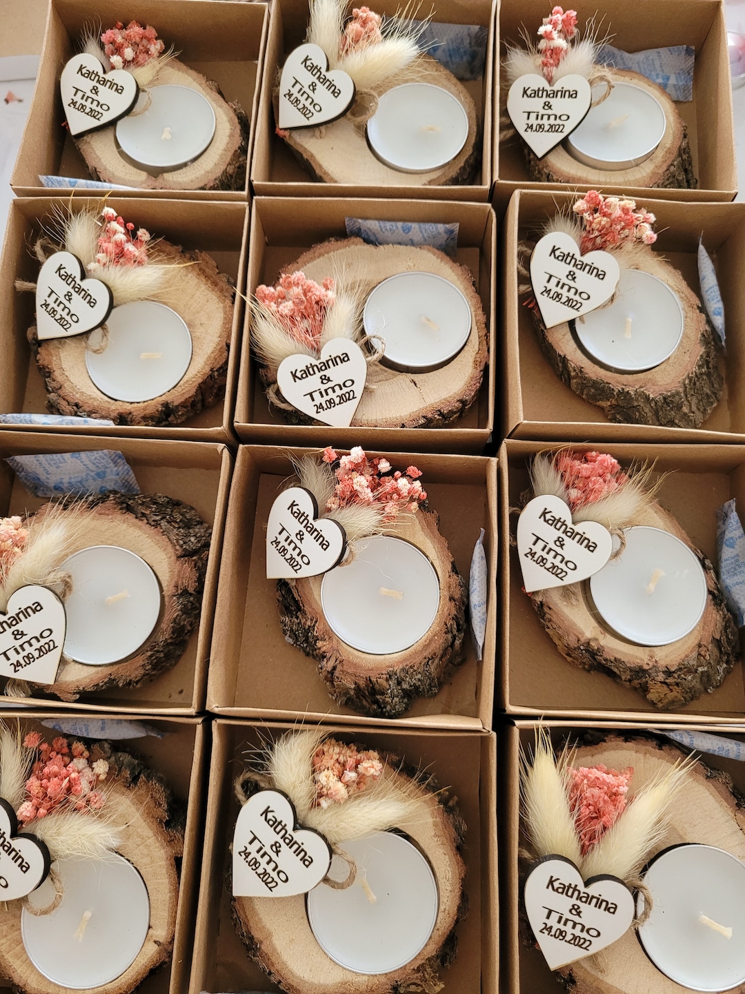 60 Pcs Personalized Candle Wedding Favor • Wedding Favors for Guests in ...