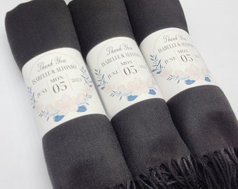 Große handgemachte Pashmina Schal, Brautjungfer Schal, personalisierte Schal, Hochzeitsschal, Pashmina Wrap, Schals für Hochzeit, Hochzeitsschal Schals