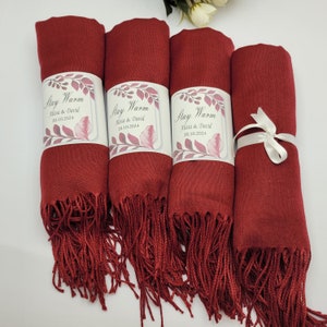 Pashmina Shawls in Various Colors, Pashminas in Bulk ,Pashmina Scarf, Bridesmaid Shawl, Wedding Favors for Guests,Bridal Shower Favor