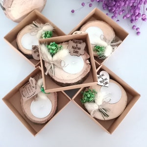 Personalized Candle Wedding Favor • Wedding Favors for Guests in Bulk • Wedding Gifts for Guests •Rustic Wedding Favors •Party Favors