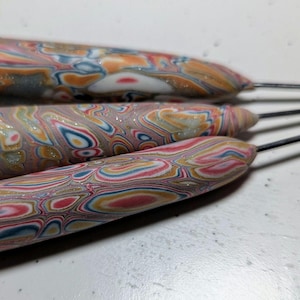 Handcrafted Multi-Use Tool ||Poke/Nubber/Piercer 4.25 inch Funky Pattern