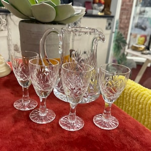 Pitcher and liquor glasses, Small tiny Liquor Glasses, Pitcher Set, Gifts