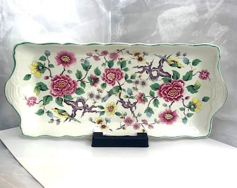 Vintage Decorative Plate, Tray Old Foley (James Kent) Antique Sandwich Nibbles Tray in &quot;Chinese Rose&quot;, Vintage design.