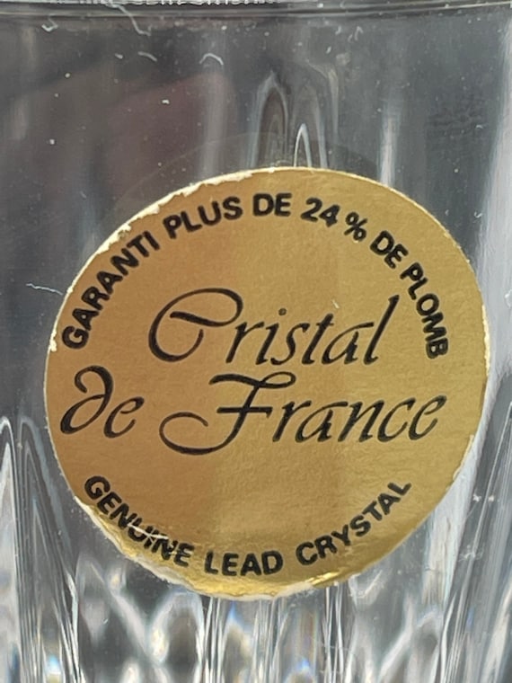 Cristal De France 24% Lead Crystal Small Wine Glasses 