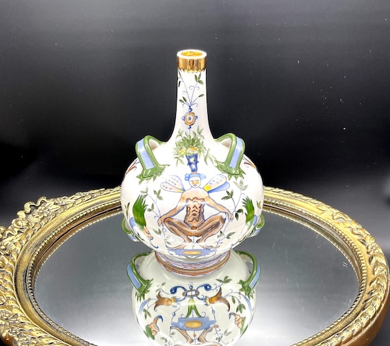 Vintage Meissen Vase, German Art Pottery, Collectible Porcelain Vessel