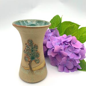Vintage Studio Pottery Stoneware Vase signed, flower Vase, Mid-Century
