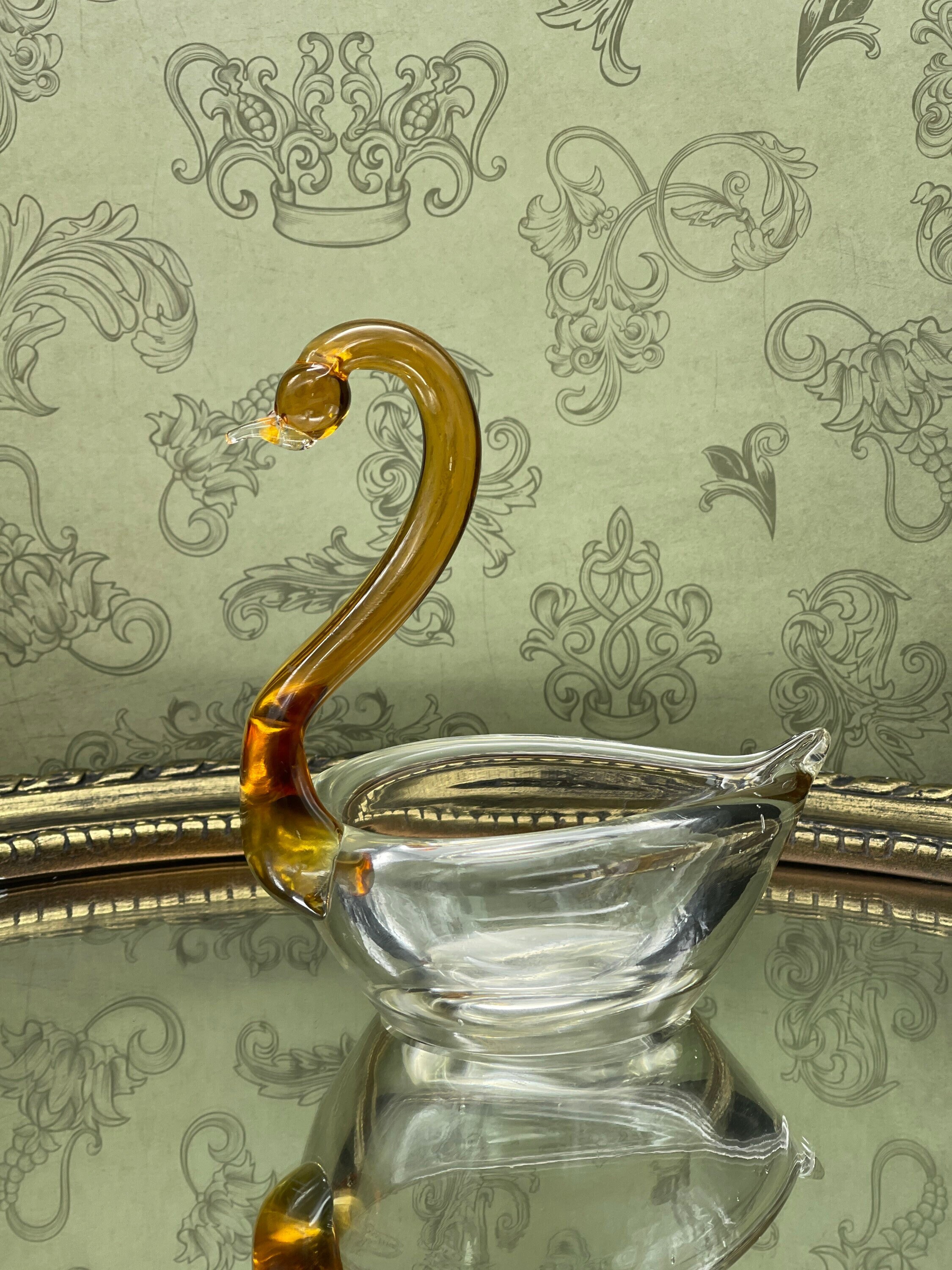 Vntage Csne De Crstal Mperal Fgura De Csne De Crstal - Etsy Méxco