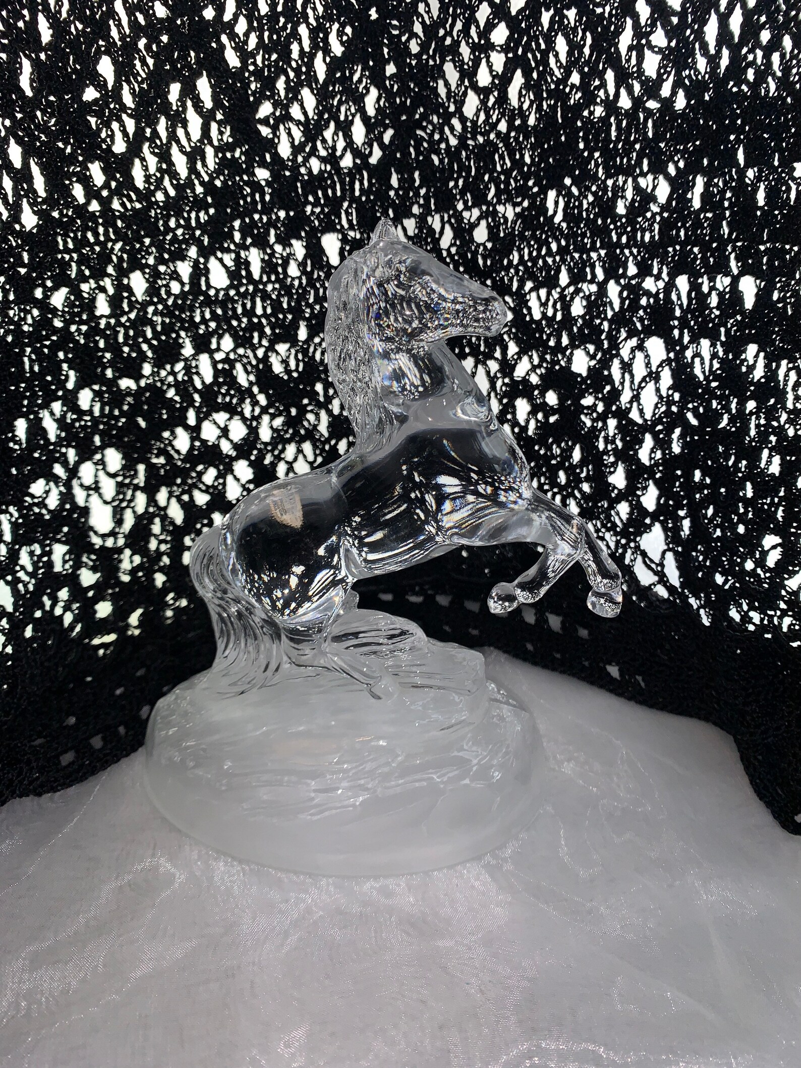 Crystal Horse Statue Rearing Horse Sculpture Crystal Etsy UK