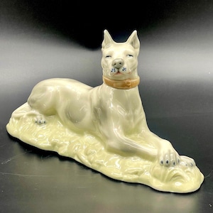 Vintage Jargo Great Dane Figurine - Made in Spain - Collectible Ceramic Dog Statue