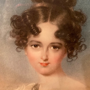 Antique French Lady Lithograph