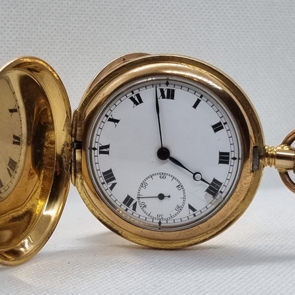 Antique Guaranteed Gold filled pocket watch, Swiss movement, 15 jewels, signed AR, mechanical pocket watch