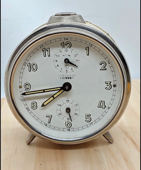 Antique Working Alarm Clock JUNGHANS BIVOX Germany Vintage Etsy