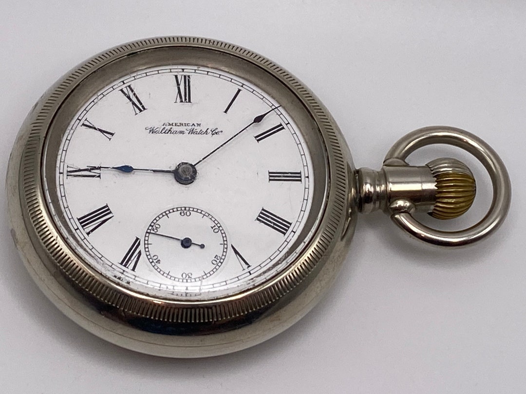 Beautiful Silver Antique American Waltham Pocket Watch Etsy