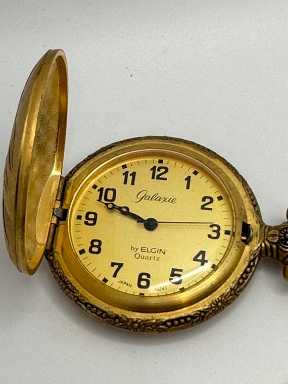 Galaxie pocket watch Quartz by Elgin, battery pocket … Gem