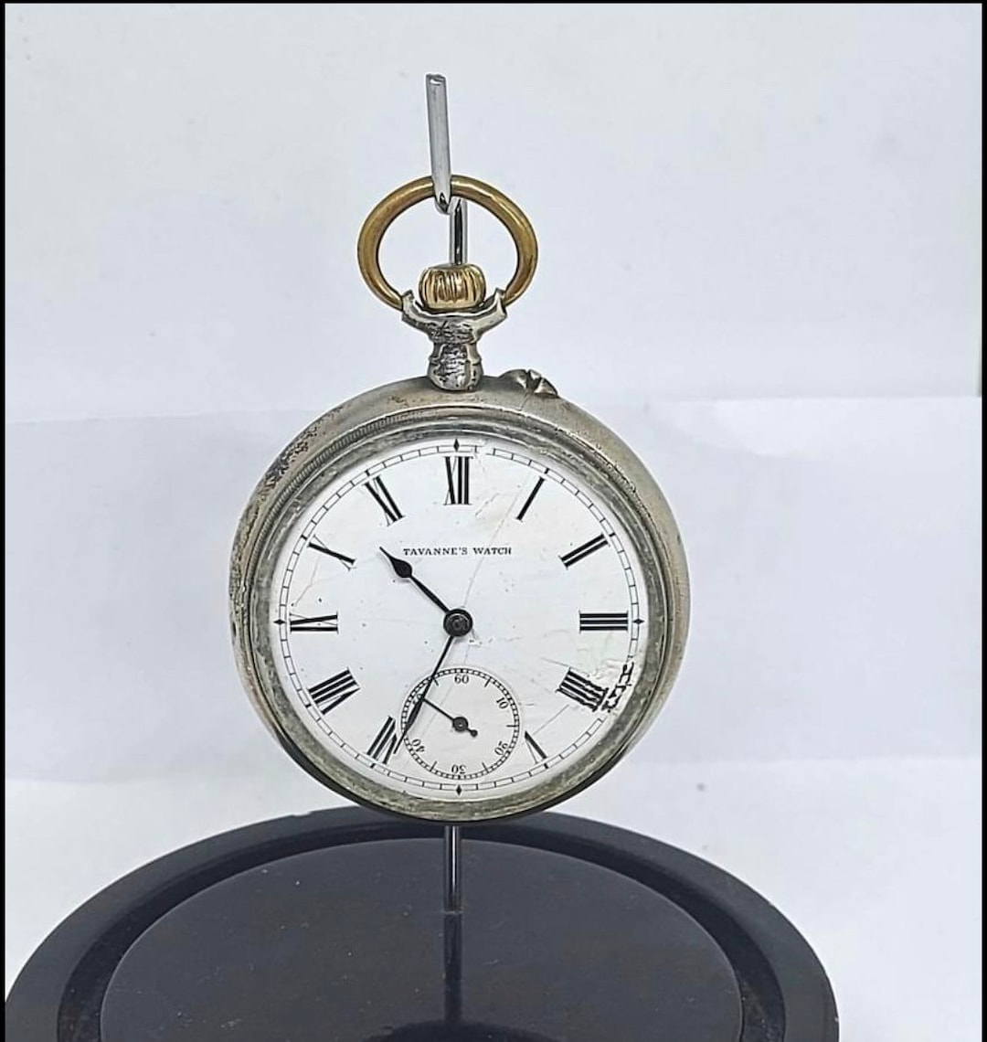 Tavannes Swiss Silver Pocket Watch, Francois Borgel Case - Etsy