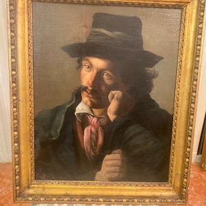19th Century Antique Oil on Board Painting, signed Ferdinand Georg Waldmūller attr., Austrian Artist, Biedermeier Theme, Austrian aristocrat
