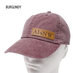 Leather Patch Ham Radio Operator Cap: Personalized Amateur Radio Gift
