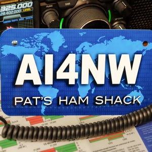 Custom Ham Radio Callsign Sign: Metal Ham Shack Decor, UV Protected