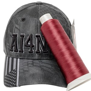 Ham radio Call sign hat for the amateur radio or GMRS operator. Black Kryptek pattern custom text hat with red outline option.
