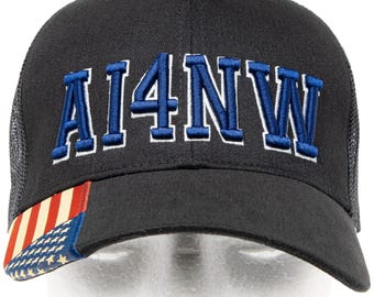 Personalized HAM Radio Cap: American Flag, 3D Stitching