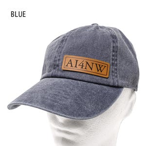 Personalized Ham Radio Field Cap – Custom Call Sign Hat with Leather Patch – Vintage Amateur Radio Operator Gift