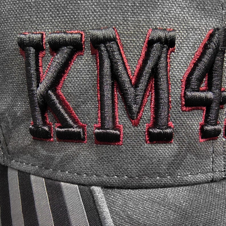 Ham radio Call sign hat for the amateur radio or GMRS operators. Black Kryptek pattern custom text hat.