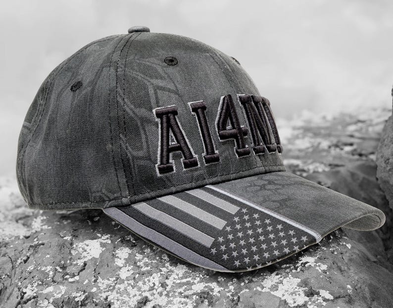 Ham radio Call sign hat for the amateur radio or GMRS operator. Black Kryptek pattern custom text hat.