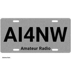 Personalized Ham Radio Call Sign License Plate: Custom Metal Callsign