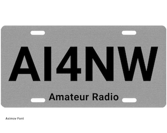 Personalized Ham Radio License Plate Sign: Custom Metal Callsign