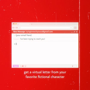 Carta virtual de tu personaje de ficción favorito <3