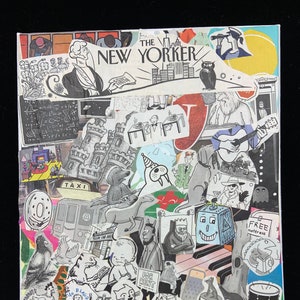 Handmade New Yorker Collage Featuring Dozens of Individual Cartoons