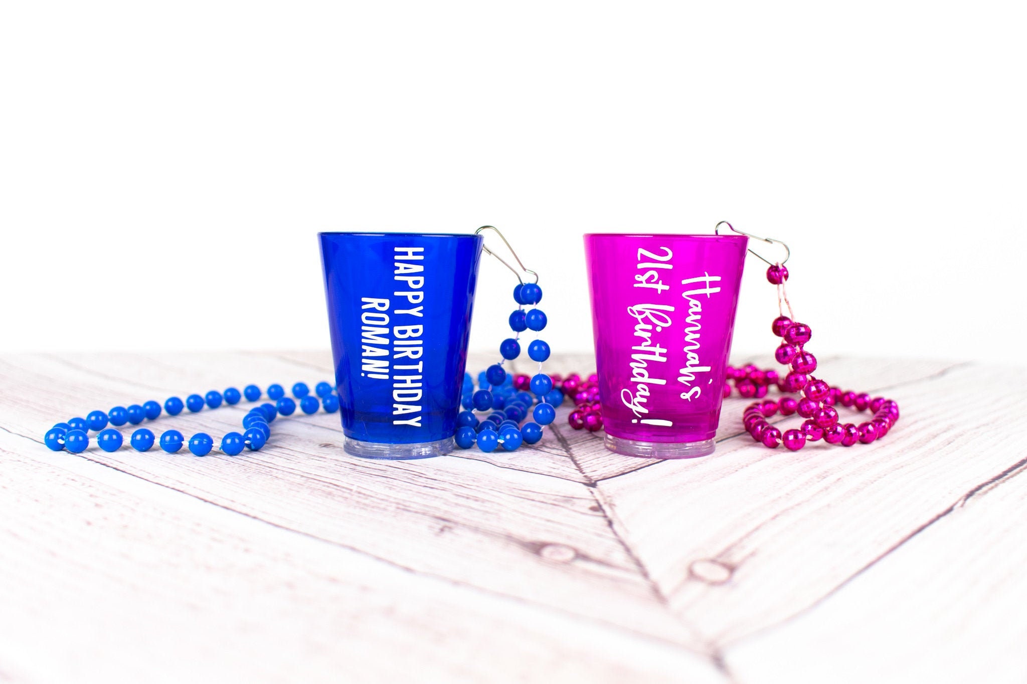 Birthday LED Light Up Shot Glass Necklace | Personalized Gift for Bir…