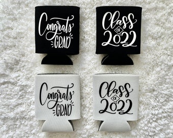 Graduation gift beer hugger; beer holder; beverage insulator; can cooler; class of 2022 favors