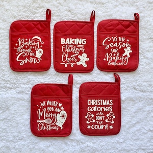 Christmas Pot Holders; Christmas gift for neighbor; Christmas gift for coworker; Christmas gift for family; cheap Christmas gift