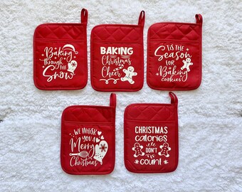 Christmas Pot Holders; Christmas gift for neighbor; Christmas gift for coworker; Christmas gift for family; cheap Christmas gift
