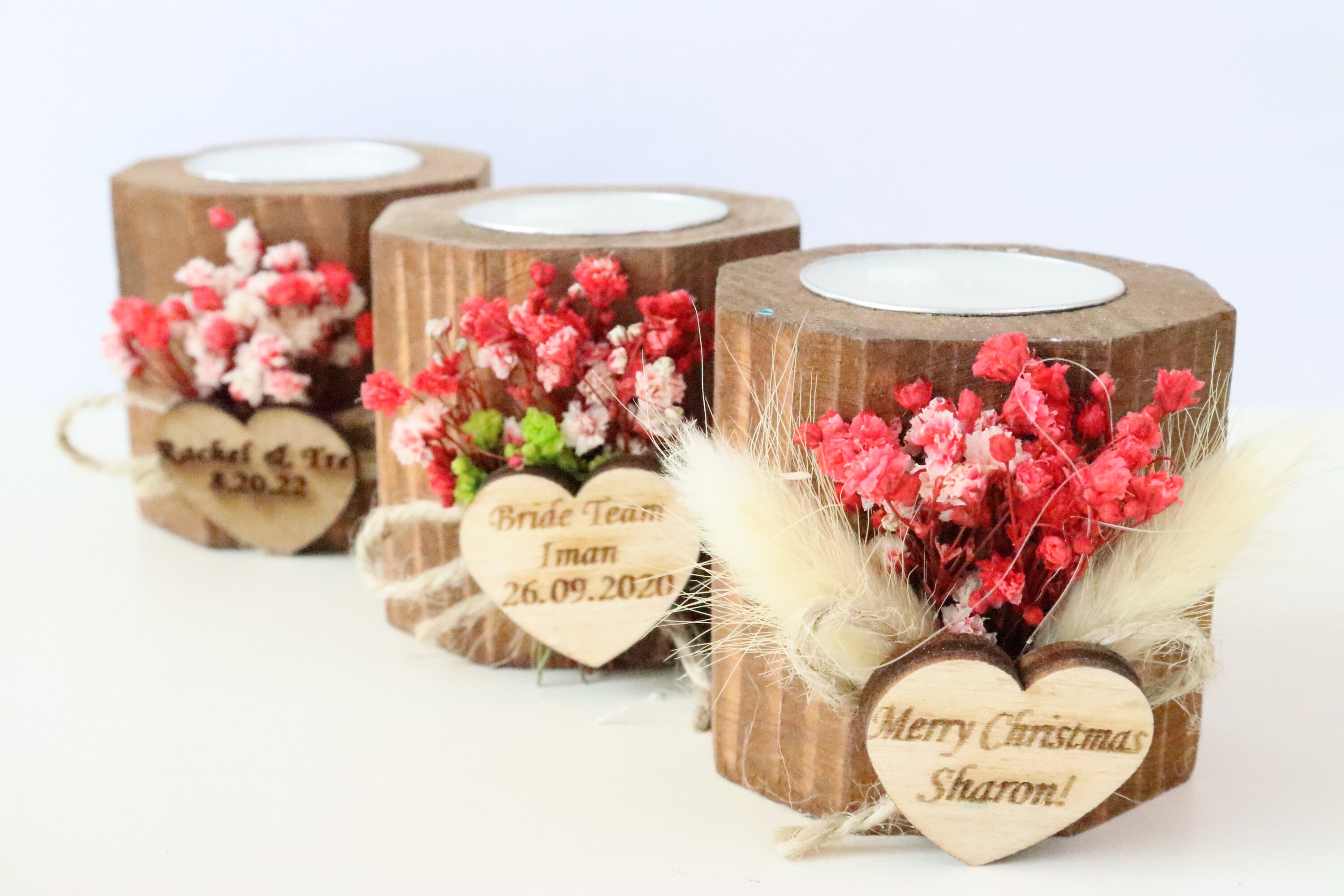Personalized Candle Wedding Favors for Guests Rustic Wedding Etsy