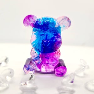 Pocket Bear - Worry Bear - Pocket Hug - Anxiety Bear - Stress - Back To School - Gifts For Children - Teddy Bear - Bear - Resin - Glitter